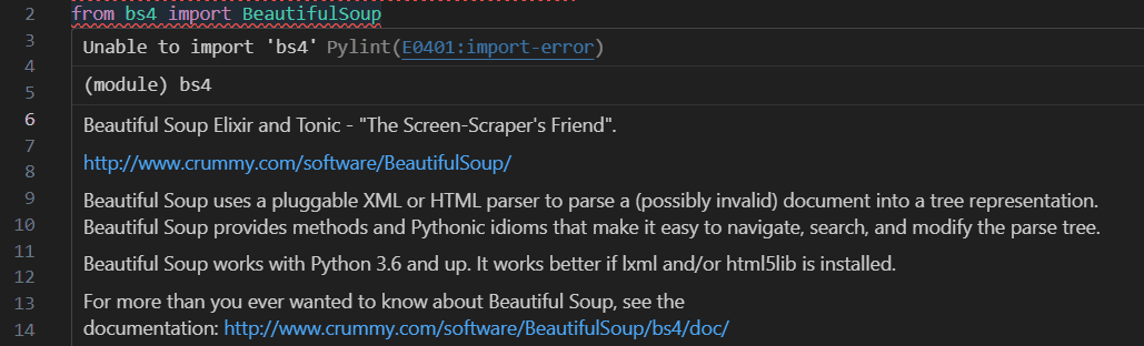 VS Code에서 Pylint import error(E0401) 해결하기